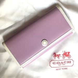 Coach lavender soft leather wallet